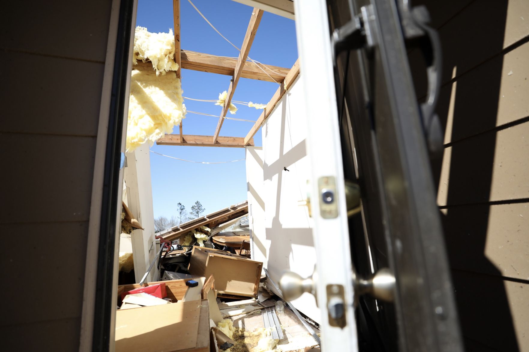 Tornado damage on Lee County Road 38